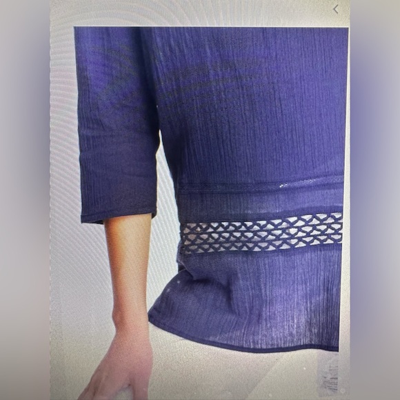 Old Navy, lace, gauze, embroidered tunic, size large, NWT - Picture 2 of 8